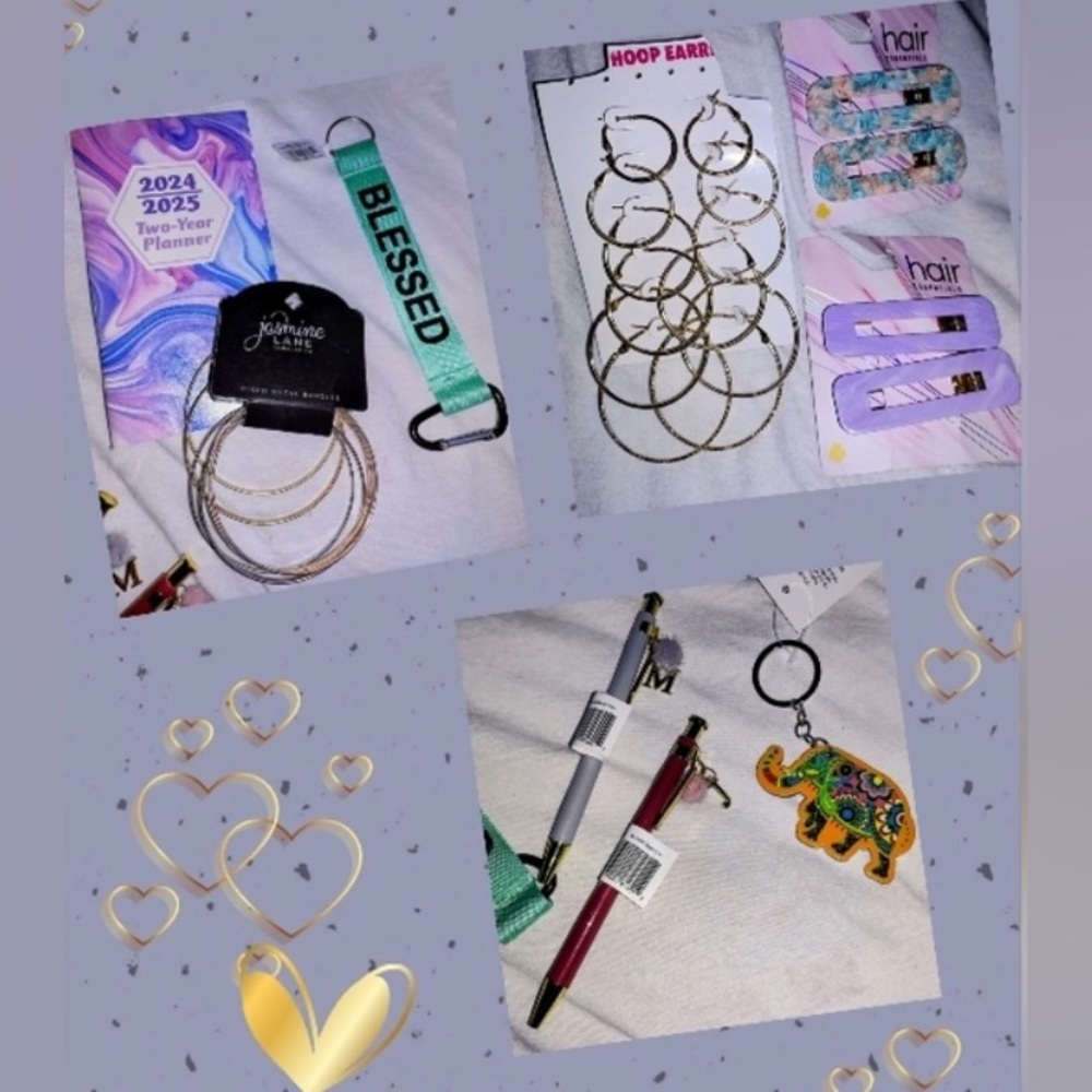 Hoop Earings , Bracelets, Planner, Ink Pen 🎁 GIFT IDEA 🎁